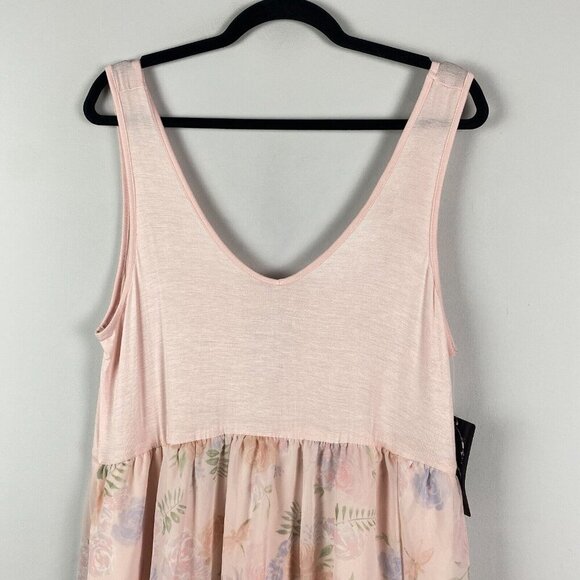 Torrid Her Universe Disney Maleficent Aurora Pink Knit to Woven Dress Size 1X - Picture 2 of 9